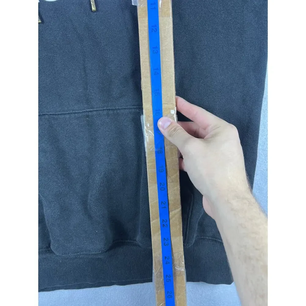 The North Face Black Pullover Hoodie Adult Small Spellout Outdoor 2000's